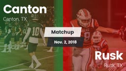 Matchup: Canton vs. Rusk  2018