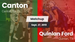Matchup: Canton vs. Quinlan Ford  2019