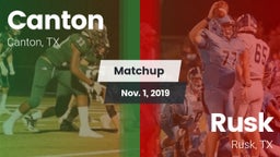 Matchup: Canton vs. Rusk  2019