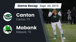 Recap: Canton  vs. Mabank  2019