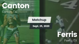 Matchup: Canton vs. Ferris  2020