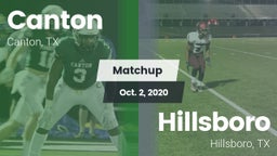 Matchup: Canton vs. Hillsboro  2020