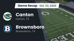 Recap: Canton  vs. Brownsboro  2020