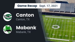 Recap: Canton  vs. Mabank  2021