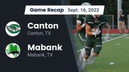 Recap: Canton  vs. Mabank  2022
