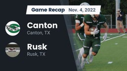 Recap: Canton  vs. Rusk  2022
