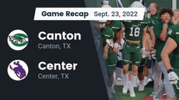 Recap: Canton  vs. Center  2022