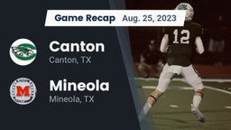 Recap: Canton  vs. Mineola  2023
