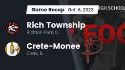 Recap: Rich Township  vs. Crete-Monee  2023