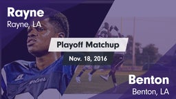 Matchup: Rayne vs. Benton  2016