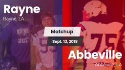 Matchup: Rayne vs. Abbeville  2019