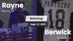 Matchup: Rayne vs. Berwick  2019
