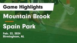 Mountain Brook  vs Spain Park  Game Highlights - Feb. 22, 2024