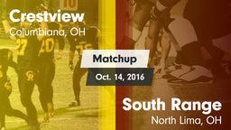 Matchup: Crestview vs. South Range  2016