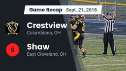 Recap: Crestview  vs. Shaw  2018