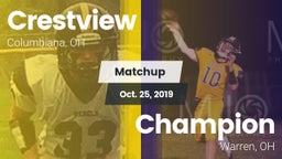 Matchup: Crestview vs. Champion  2019