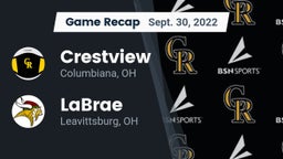 Recap: Crestview  vs. LaBrae  2022