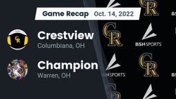 Recap: Crestview  vs. Champion  2022