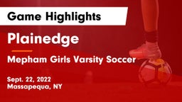 Plainedge  vs Mepham Girls Varsity Soccer Game Highlights - Sept. 22, 2022