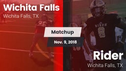 Matchup: Wichita Falls High vs. Rider  2018