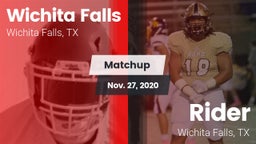 Matchup: Wichita Falls High vs. Rider  2020