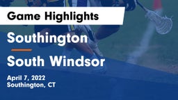 Southington  vs South Windsor  Game Highlights - April 7, 2022