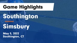 Southington  vs Simsbury  Game Highlights - May 5, 2022
