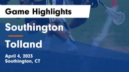 Southington  vs Tolland Game Highlights - April 4, 2023