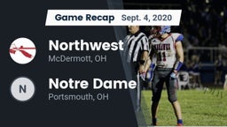 Recap: Northwest  vs. Notre Dame  2020