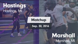 Matchup: Hastings vs. Marshall  2016