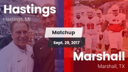 Matchup: Hastings vs. Marshall  2017