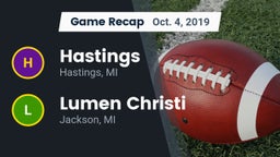 Recap: Hastings  vs. Lumen Christi  2019