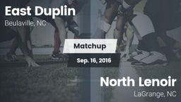 Matchup: East Duplin vs. North Lenoir  2016