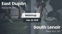 Matchup: East Duplin vs. South Lenoir  2016
