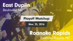 Matchup: East Duplin vs. Roanoke Rapids  2016