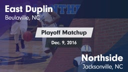 Matchup: East Duplin vs. Northside  2016