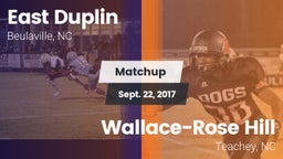 Matchup: East Duplin vs. Wallace-Rose Hill  2017