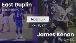 Matchup: East Duplin vs. James Kenan  2017