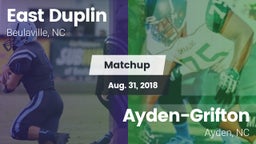 Matchup: East Duplin vs. Ayden-Grifton  2018