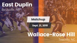 Matchup: East Duplin vs. Wallace-Rose Hill  2018