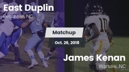 Matchup: East Duplin vs. James Kenan  2018