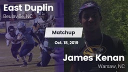 Matchup: East Duplin vs. James Kenan  2019