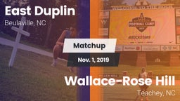 Matchup: East Duplin vs. Wallace-Rose Hill  2019