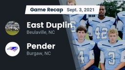 Recap: East Duplin  vs. Pender  2021