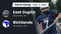 Recap: East Duplin  vs. Richlands  2022