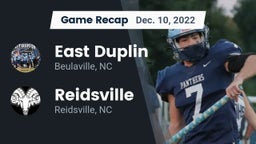 Recap: East Duplin  vs. Reidsville  2022