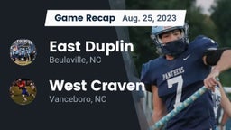 Recap: East Duplin  vs. West Craven  2023