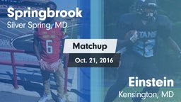 Matchup: Springbrook vs. Einstein  2016