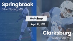 Matchup: Springbrook vs. Clarksburg  2017