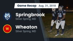 Recap: Springbrook  vs. Wheaton  2018